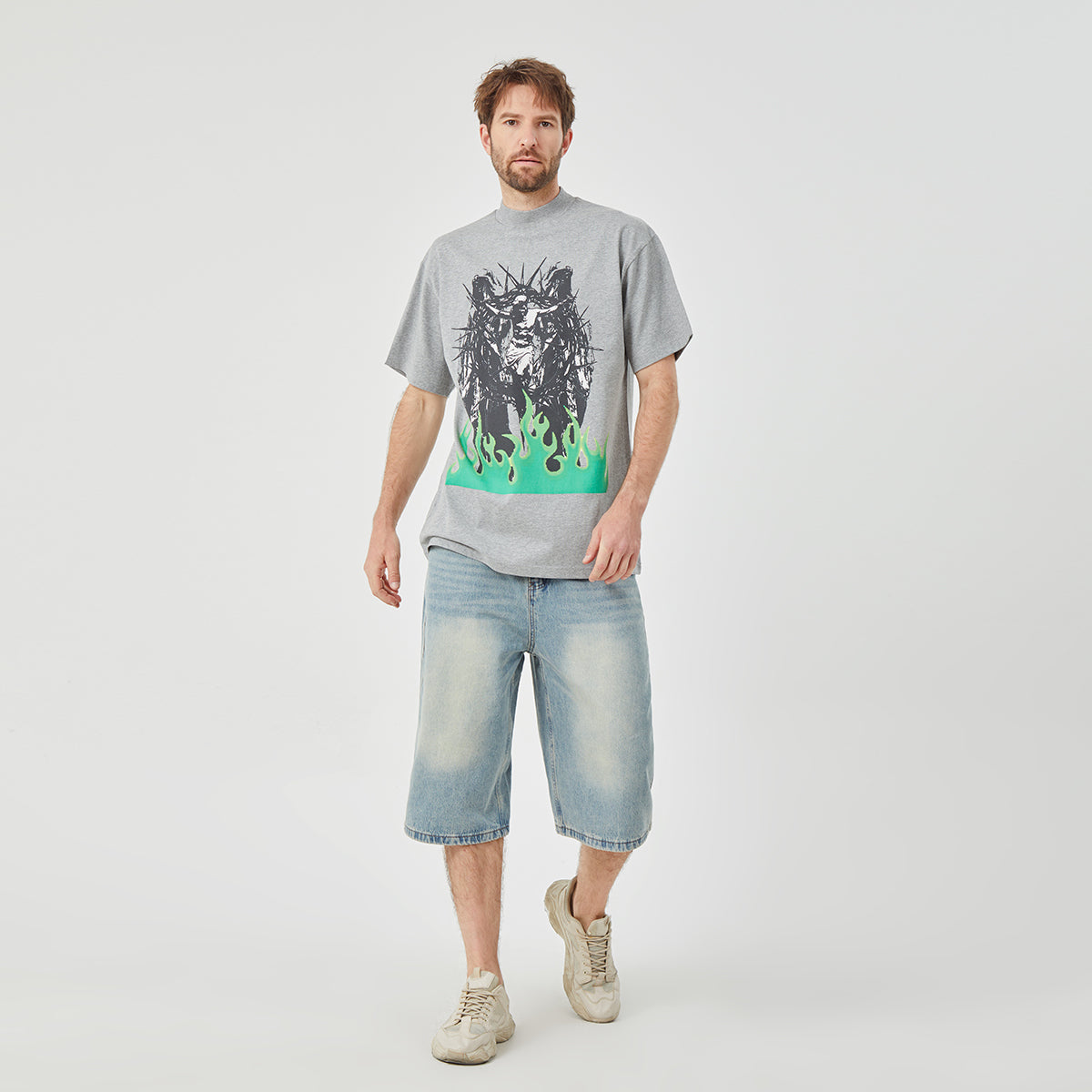 ROCK&CALEB Gothic Cross T-shirt