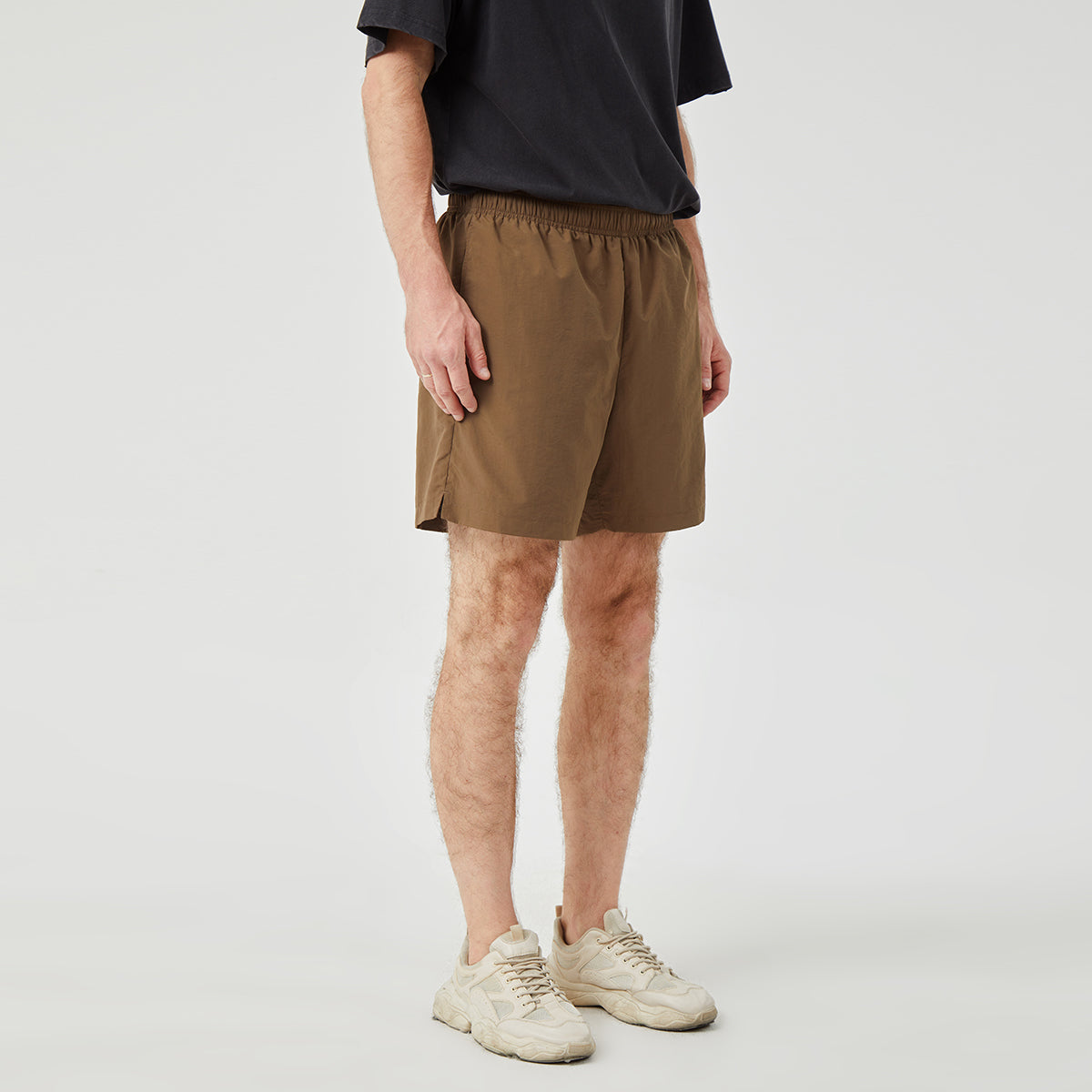 ROCK&CALEB Men’s Brown Athletic Shorts