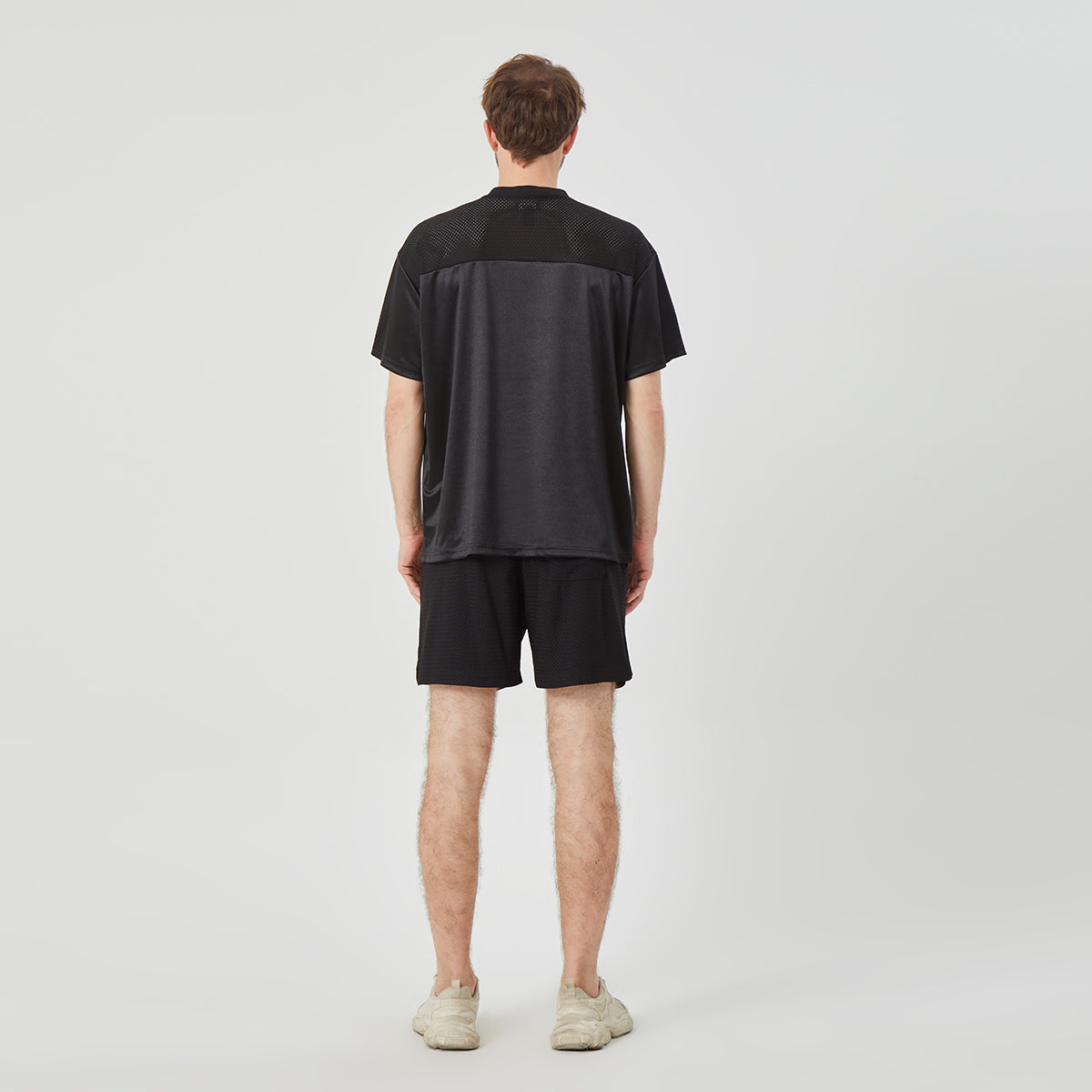 Men's Black Athletic Shorts -breathable fabric