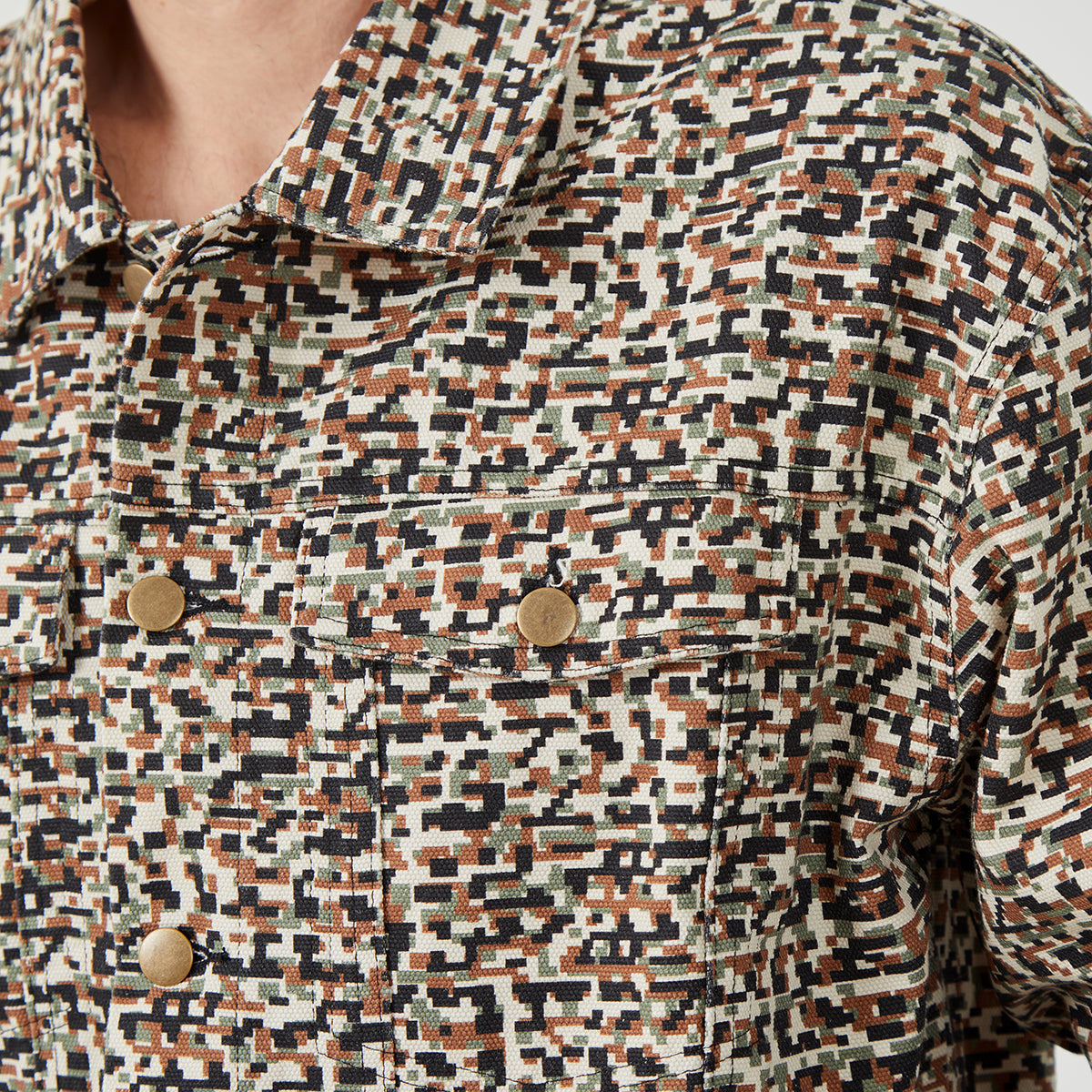 ROCK&CALEB Men’s Stylish Patterned Jacket