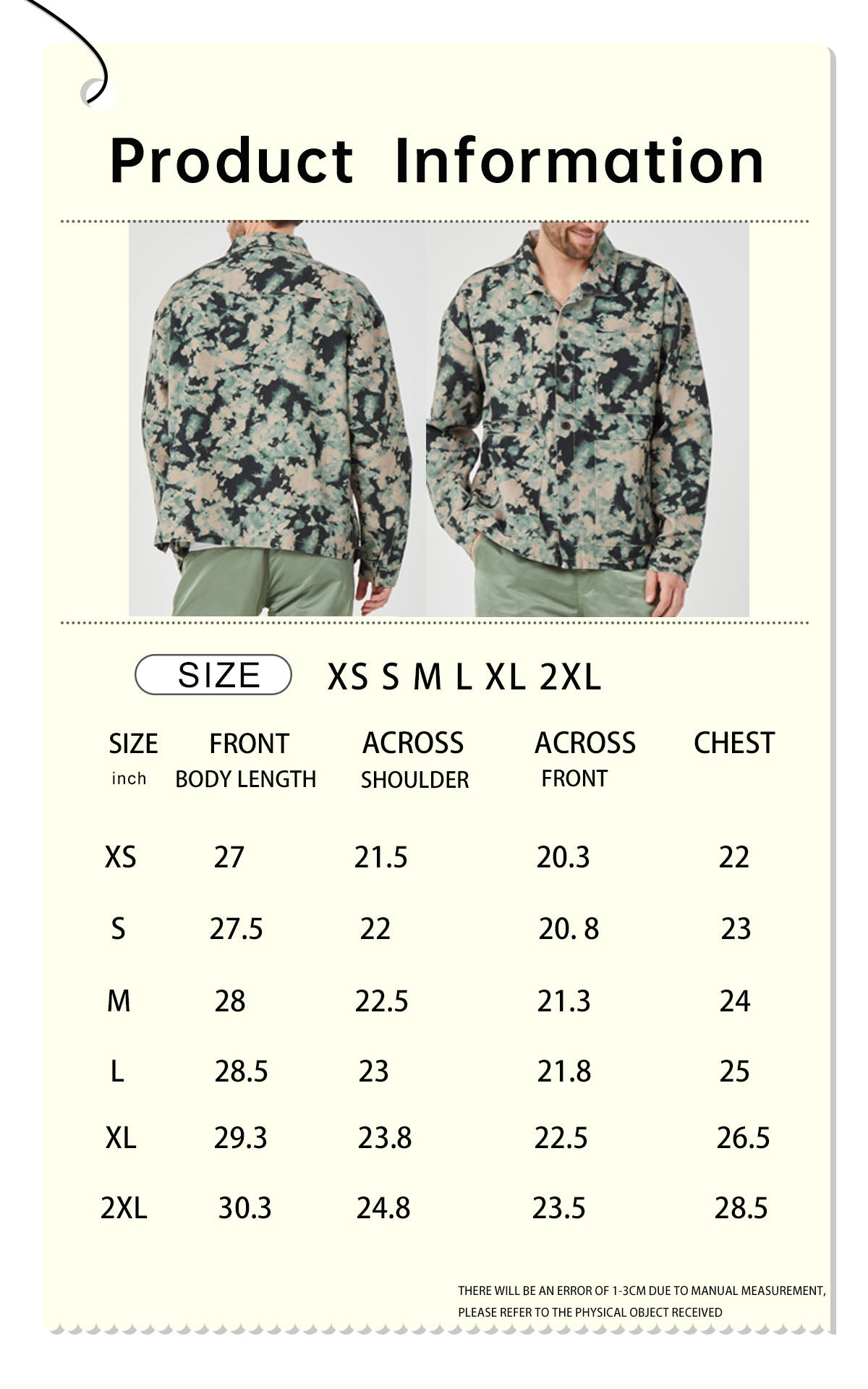ROCK&CALEB Men's Camo - Print Jacket