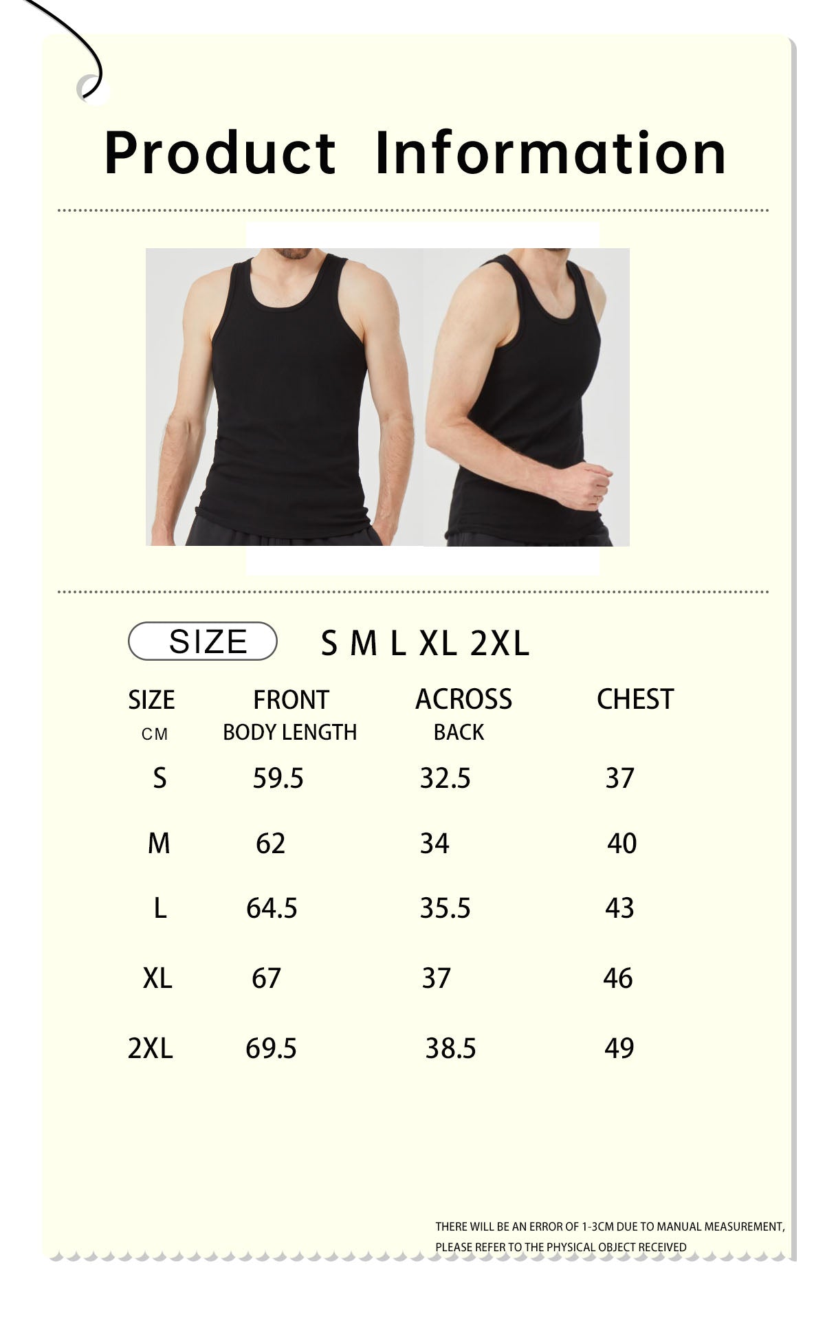Black Sleeveless Tank Top
