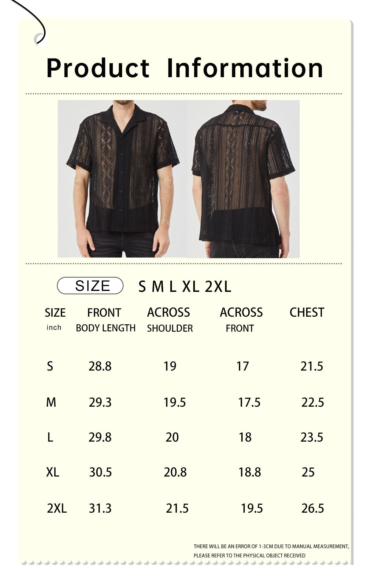 ROCK&CALEB Men's Black Mesh Sleeve Shirt