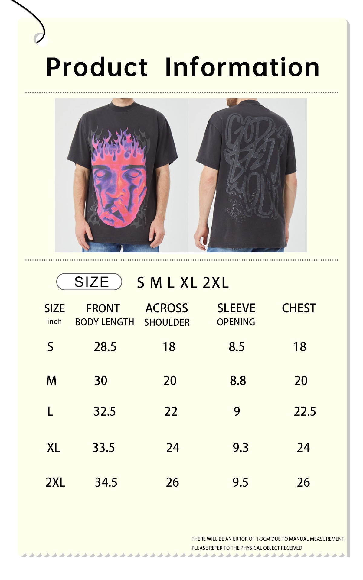 Flame-Shadow Cool-Face T-shirt