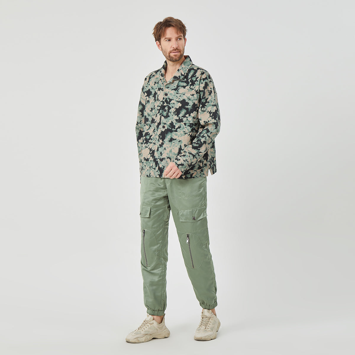 ROCK&CALEB Men’s Olive Green Cargo Pants