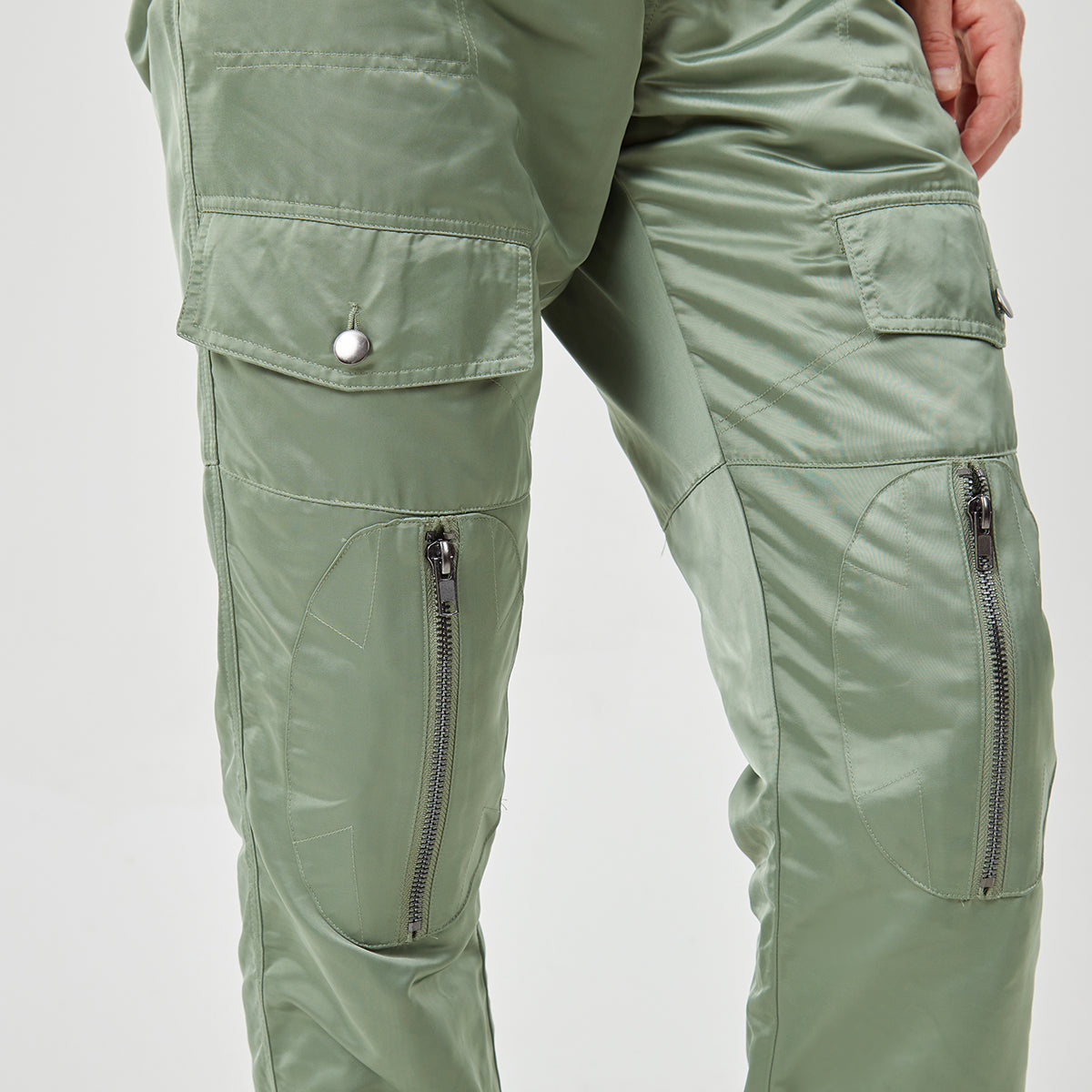 ROCK&CALEB Men’s Olive Green Cargo Pants