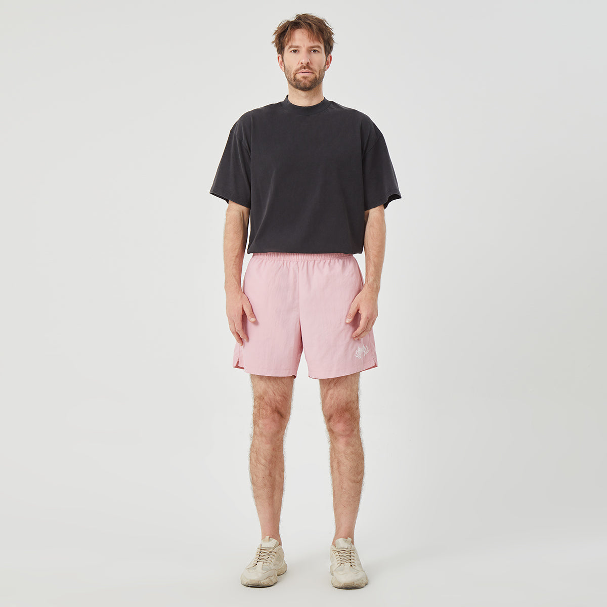 ROCK&CALEB Men’s Pink Athletic Shorts