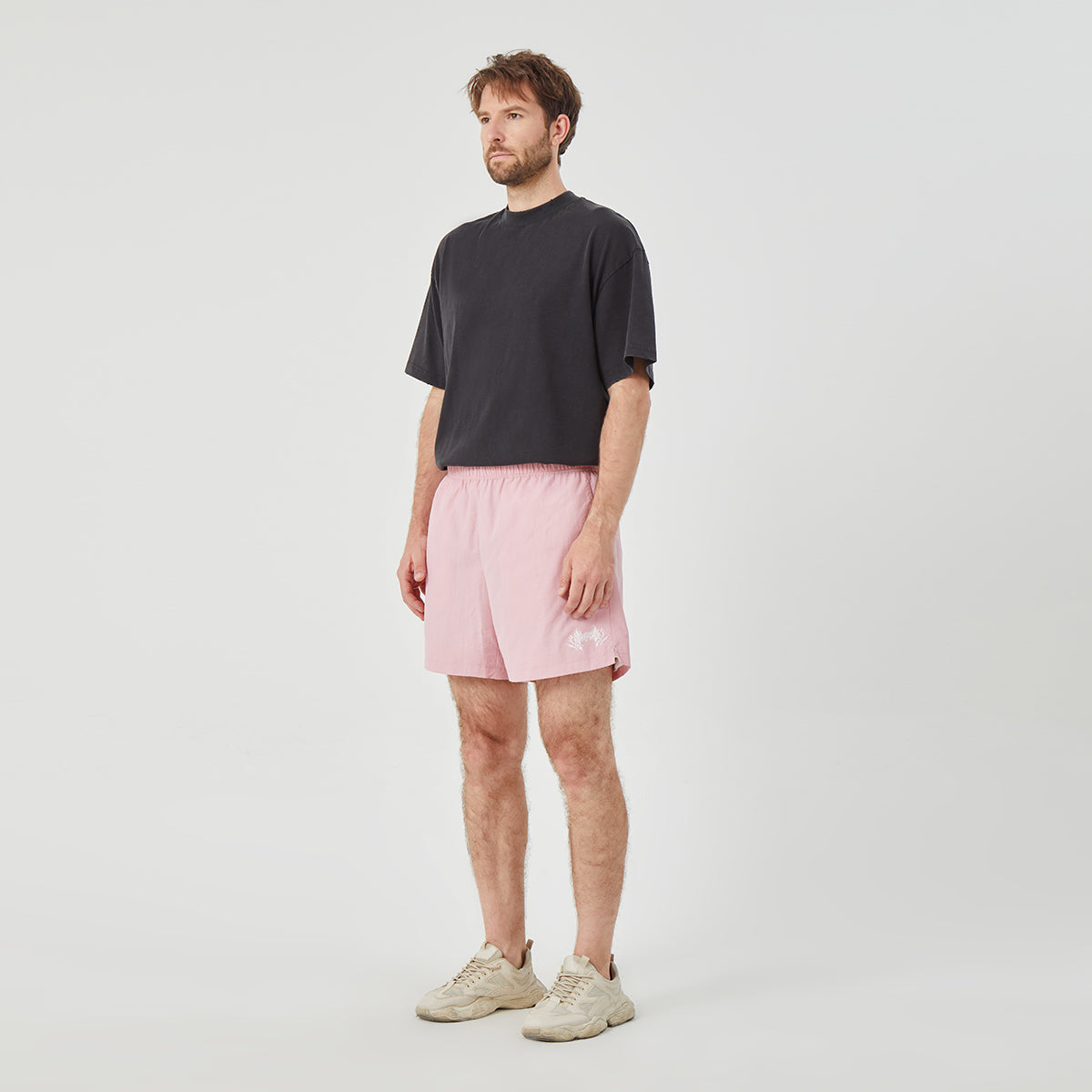 ROCK&CALEB Men’s Pink Athletic Shorts