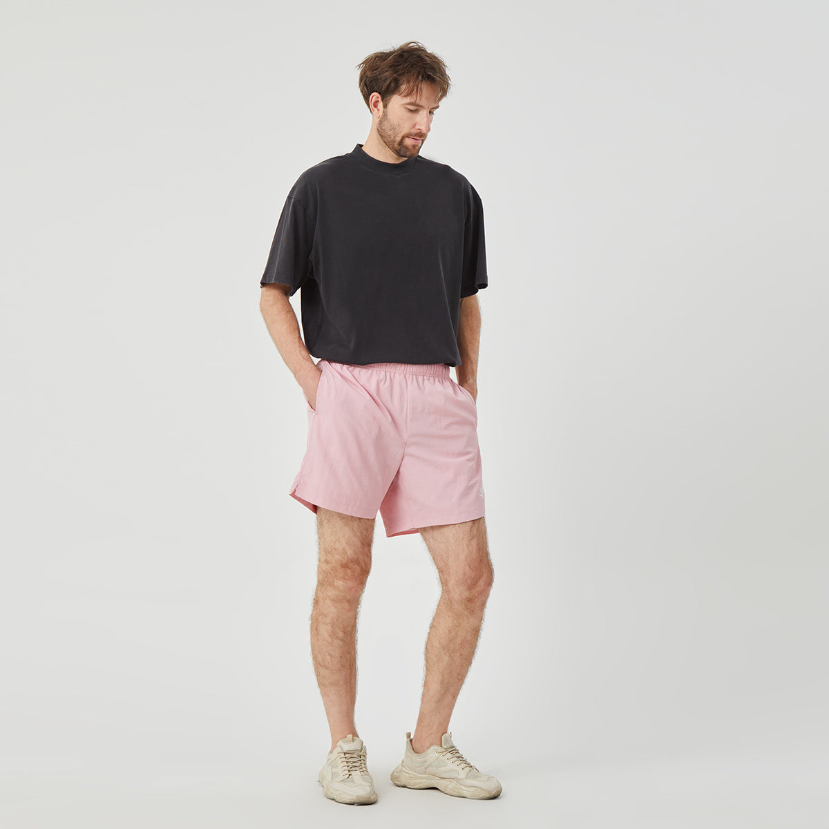 ROCK&CALEB Men’s Pink Athletic Shorts