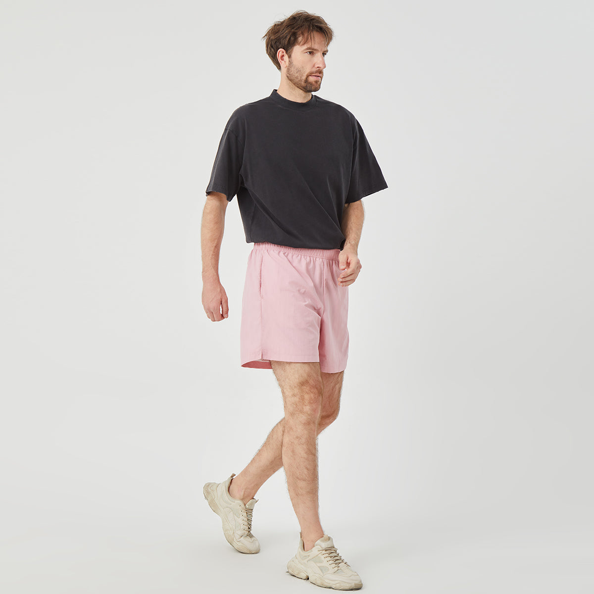 ROCK&CALEB Men’s Pink Athletic Shorts