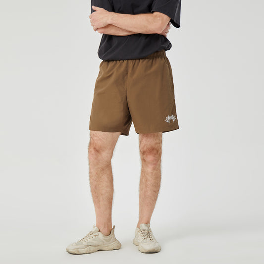 ROCK&CALEB Men’s Brown Athletic Shorts