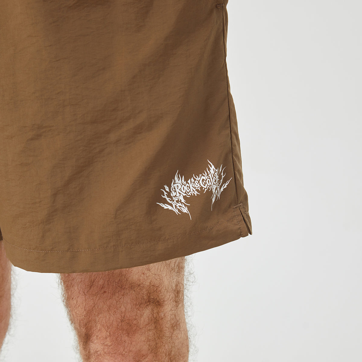 ROCK&CALEB Men’s Brown Athletic Shorts