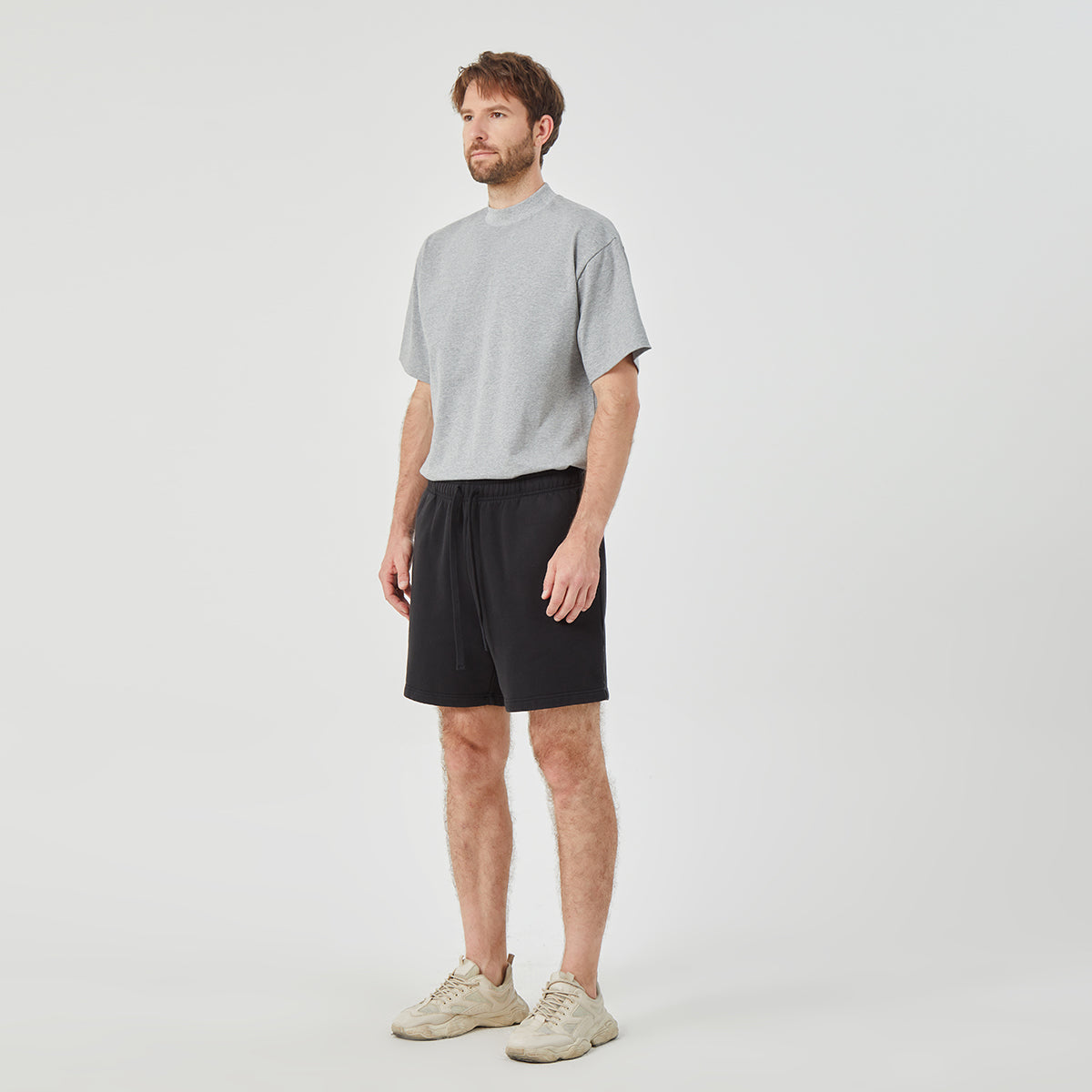 ROCK&CALEB Men's Black Athletic Shorts
