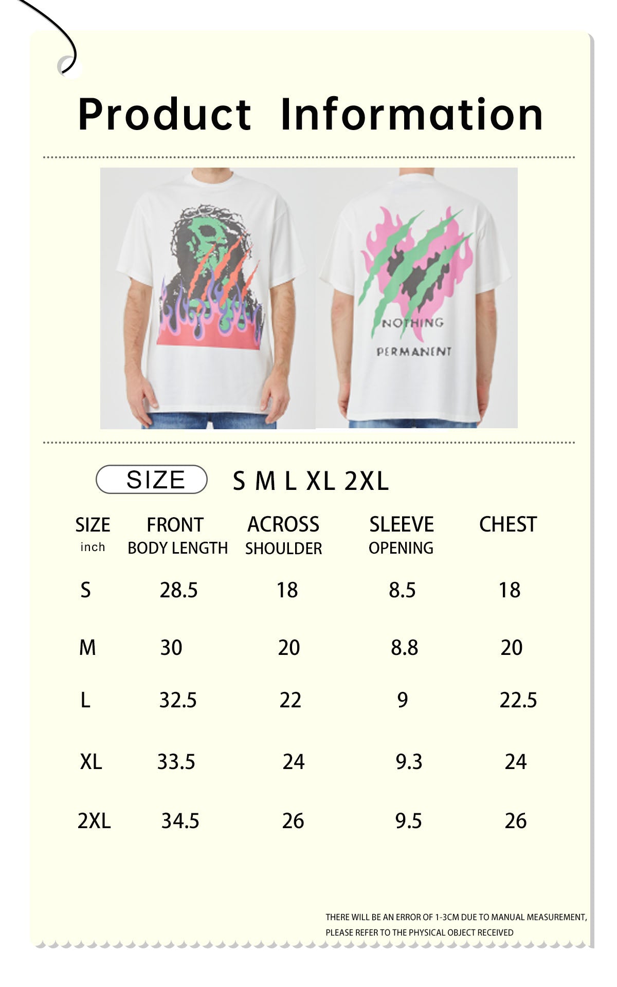 Flaming Skull Pulse White T-shirt