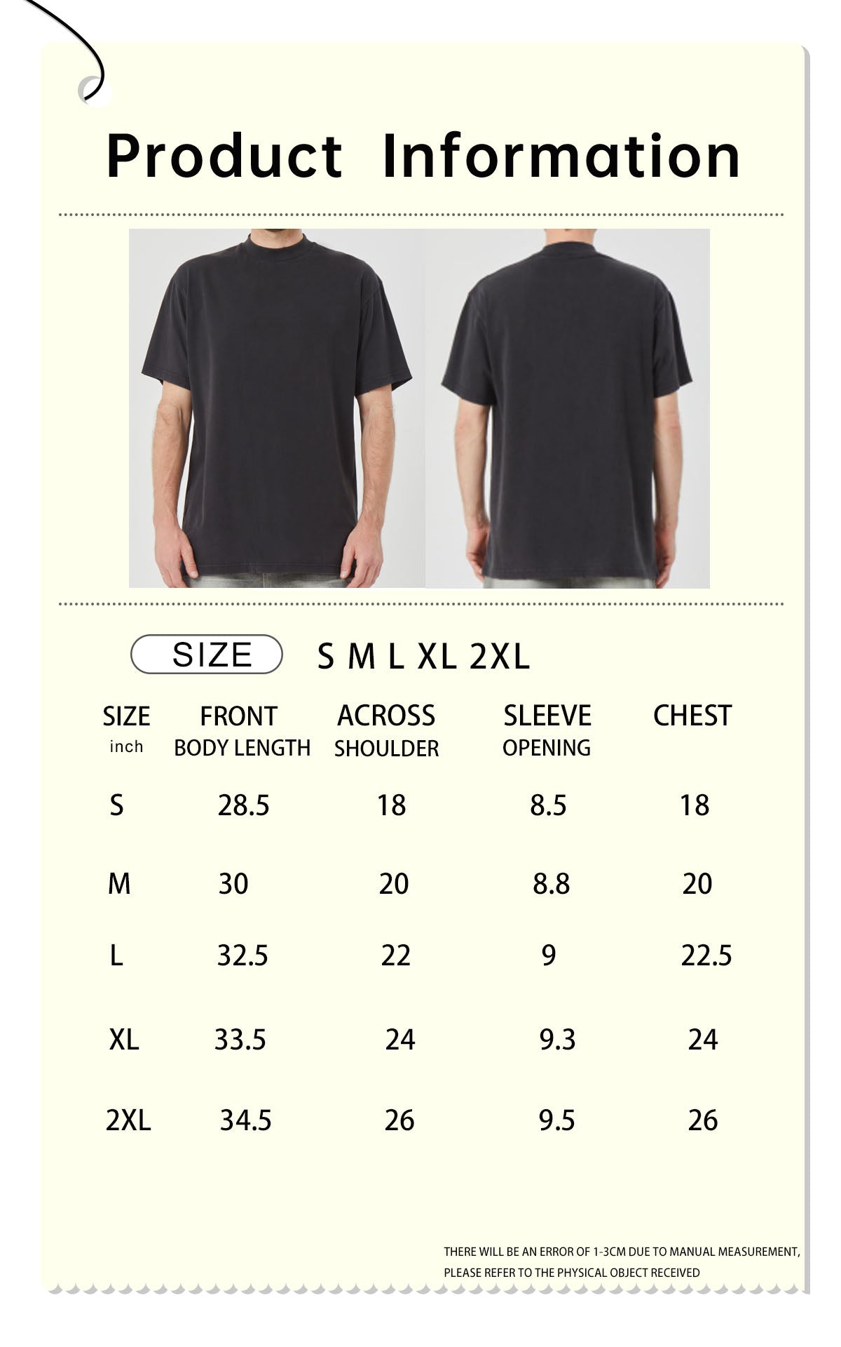 Oversized Black Cotton T-shirt