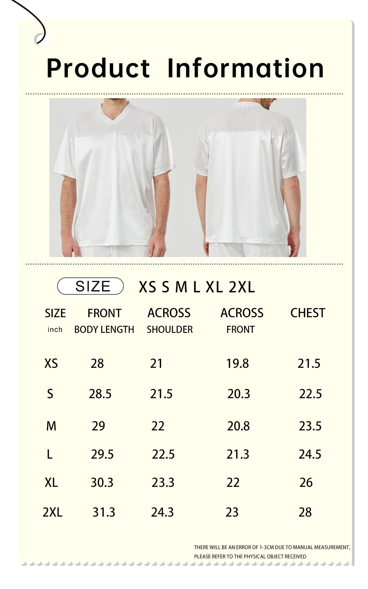 Men's White Athletic V - Neck Short - Sleeve Shirt